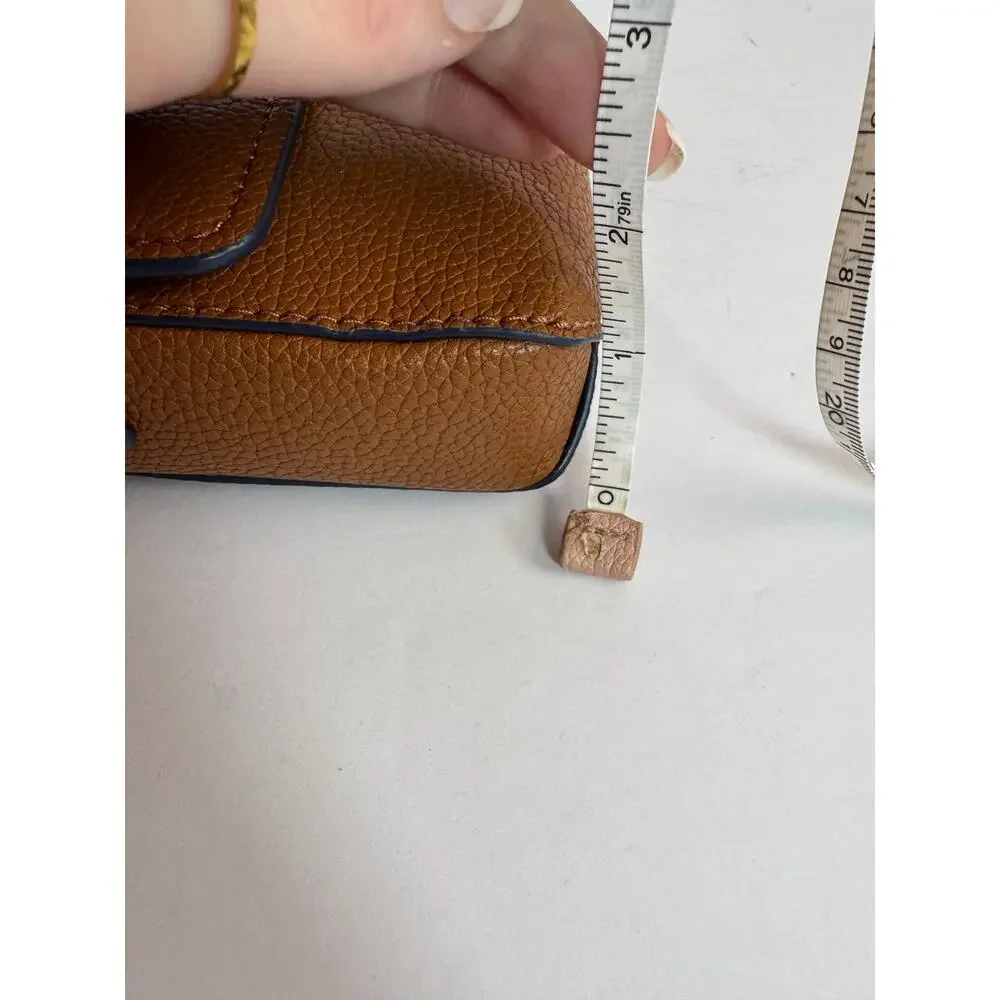 Lauren Ralph Lauren Spencer Leather Shoulder Bag Brown Gold LRL SAMPLE - Picture 16 of 16